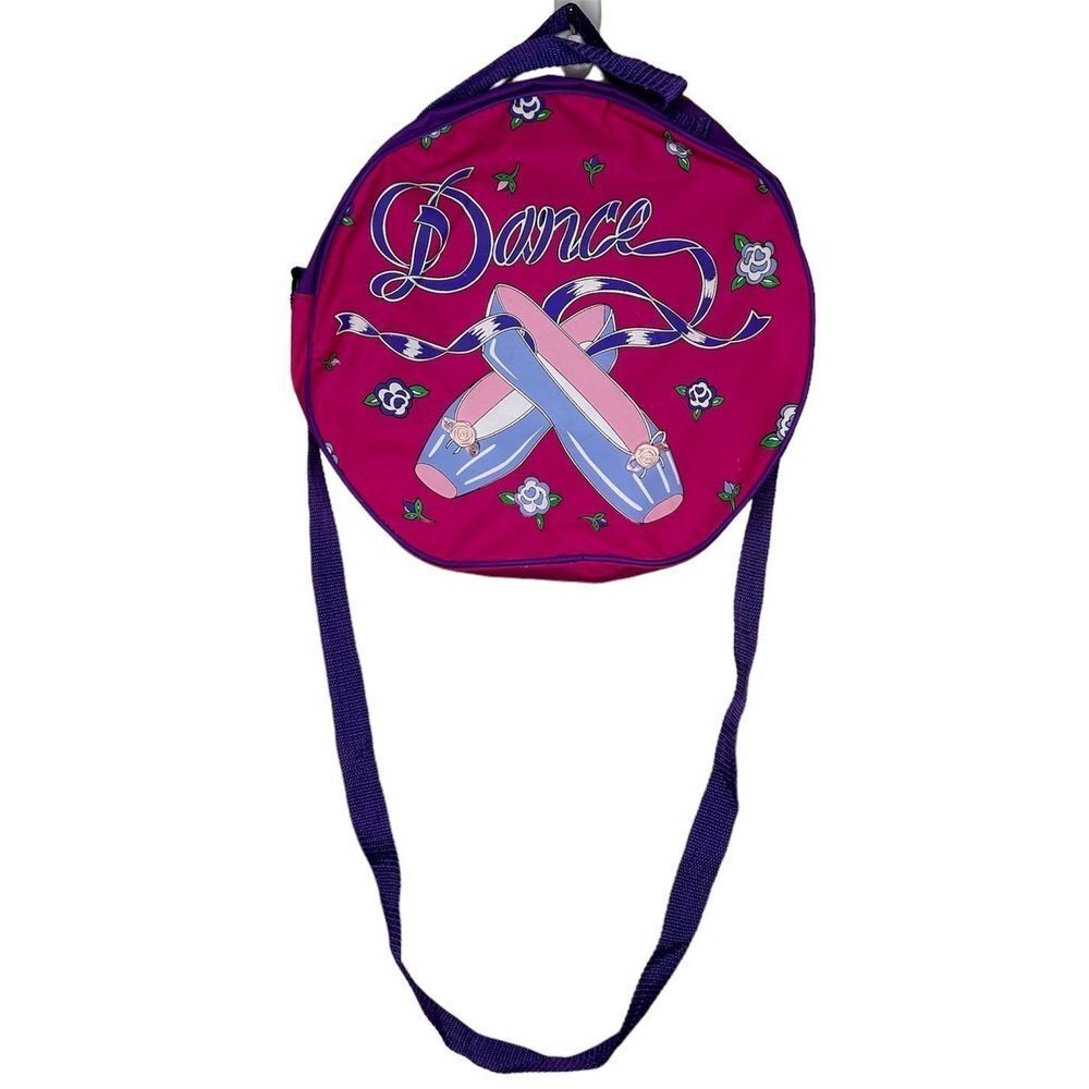Vintage 90s 1990s retro pink purple ballerina ballet dance bag retro nostalgia